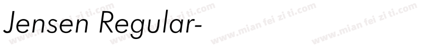 Jensen Regular字体转换
